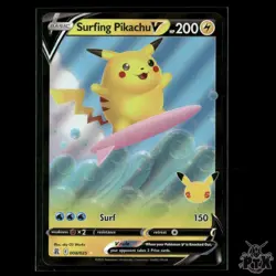Surfing Pikachu V 008/025 Celebrations NM Pokemon - Image 1