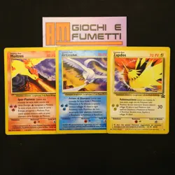 LOTTO 3 CARTE MOLTRES, ARTICUNO E ZAPDOS ORIGINALI POKEMON speciali UNICO LOTTO - Image 1