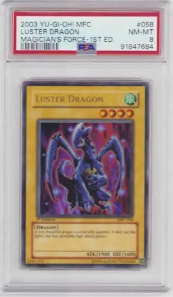 LUSTER DRAGON 1ST EDITION HOLO MFC-058 PSA #91847684 NEAR MINT-MINT 8 2004 - Image 1