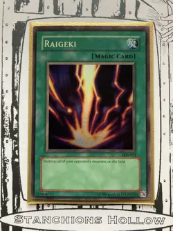 Yu-Gi-Oh! TCG Raigeki - The Legend of Blue Eyes White Dragon (LOB-053) SR VLP - Image 1