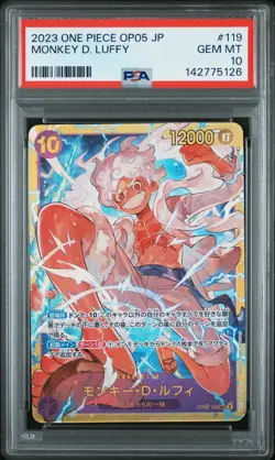 2023 ONE PIECE JAPANESE OP05-AWAKENING OF THE NEW ERA MONKEY D. LUFFY PSA 10 - Image 1