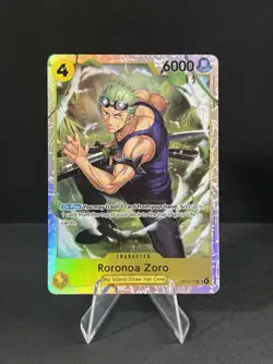 Bandai One Piece Roronoa Zoro Character OP15-113 SR Alt Art Foil English 6000 - Image 1