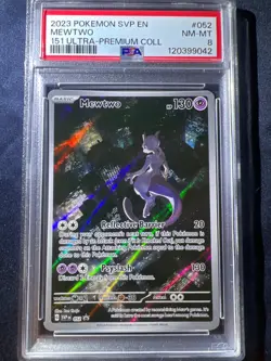 Pokemon TCG Mewtwo 151 Promo 52 English Full Art Graded PSA 8 - Image 3