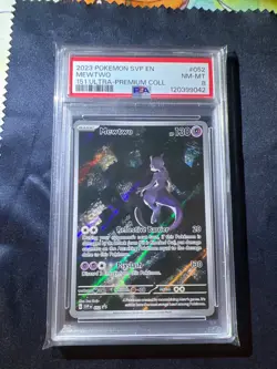 Pokemon TCG Mewtwo 151 Promo 52 English Full Art Graded PSA 8 - Image 5