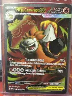 Pokemon TCG Mega Evolution Mega Camerupt EX Full Art Ultra Rare Card 156/132 - Image 1