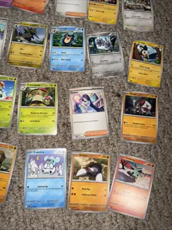 60+ Card Lot Pokemon Black Bolt Base Set Cards - Image 2