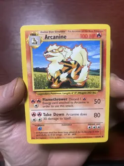 Vintage Pokemon TCG Arcanine Base Set Unlimited Uncommon Card 23/102 c549 - Image 1