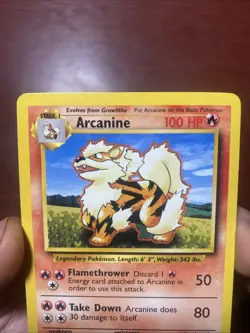 Vintage Pokemon TCG Arcanine Base Set Unlimited Uncommon Card 23/102 c549 - Image 2