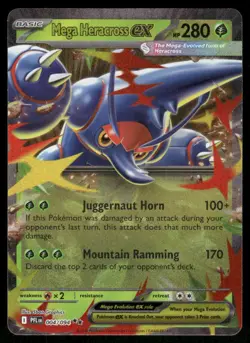 Pokemon Cards Mega Heracross ex 004/094 Phantasmal Flames Double Rare NM - Image 1