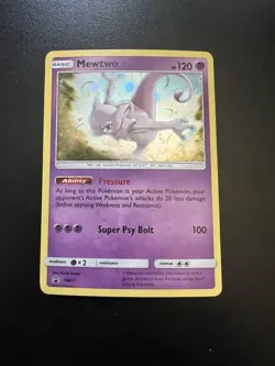 Pokemon Mewtwo TCG SM77 Cosmic Holo Black Star Promo Card NM Condition - Image 1