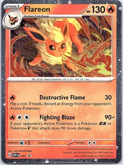 Flareon - (Cosmos Holo) Holo Rare SV: Scarlet & Violet Promo Cards 167 NM - Image 1