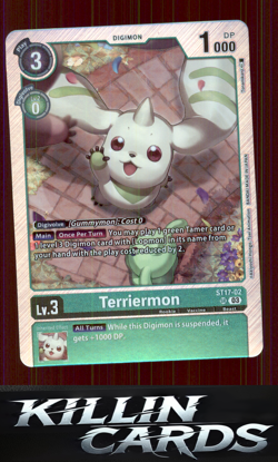 Terriermon ST17-02 SR Digimon Card Game Super Rare Starter Deck 17: Double Typho - Image 1