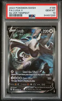 Pokemon Lugia V Silver Tempest Full Alt Art #186 PSA 10 Gem Mint - Image 1