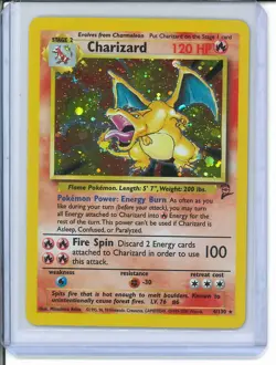Charizard 4/130 Base Set 2 Holo Rare Pokemon Card - Image 1