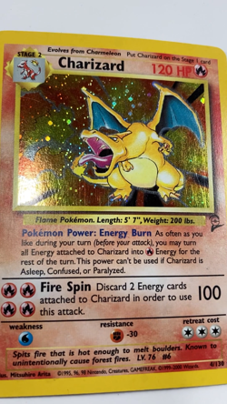 Charizard 4/130 Base Set 2 Holo Rare Pokemon Card - Image 2