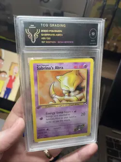 Pokemon TCG Sabrina's Abra Gym Heroes 91/132 Regular 1st Edition Common TCG 9! - Image 1