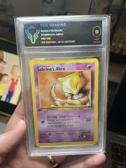 Pokemon TCG Sabrina's Abra Gym Heroes 91/132 Regular 1st Edition Common TCG 9! - Image 2