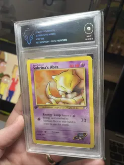 Pokemon TCG Sabrina's Abra Gym Heroes 91/132 Regular 1st Edition Common TCG 9! - Image 3