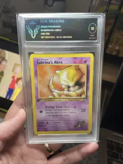 Pokemon TCG Sabrina's Abra Gym Heroes 91/132 Regular 1st Edition Common TCG 9! - Image 4