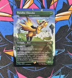 Paradise Chocobo Birds of Paradise NM Borderless Foil MTG Final Fantasy Unplayed - Image 1