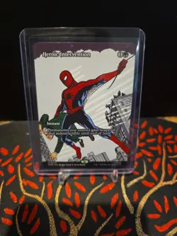WOTC Magic the Gathering Heroic Intervention Spider-Man Marvel Full Art M034 - Image 1