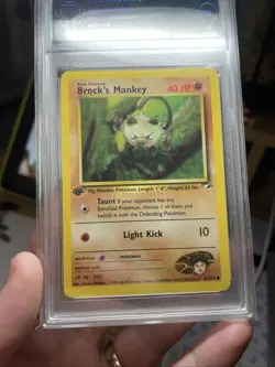 2000 Pokemon TCG 9 Mint Brock's Mankey Gym Heroes 1st Edition 67/132 CCG! Mint - Image 4