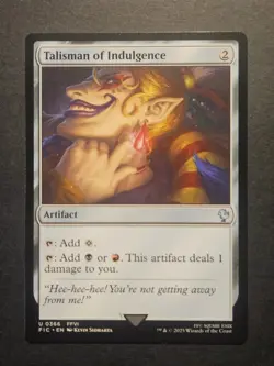 Talisman of Indulgence U Commander: FINAL FANTASY 0366 NM - Image 1
