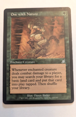 Magic Mtg Scourge One with Nature lightly played - Image 1