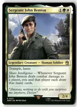 Sergeant John Benton 157 Universes Beyond: Doctor Who Magic: The Gathering NM - Image 1