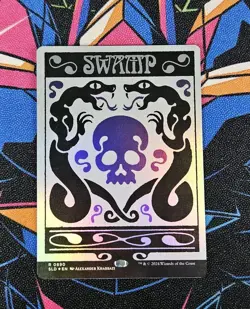 Swamp NM 0890 Rainbow Foil MTG Secret Lair Drop SLD Unplayed Magic The Gathering - Image 1