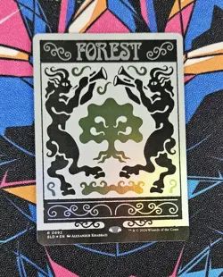 Forest NM 0892 Rainbow Foil MTG Secret Lair Drop Unplayed Magic the Gathering - Image 1