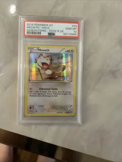 2016 Pokemon XY Meowth Holo Toys R Us Promo PSA 10 - Image 1