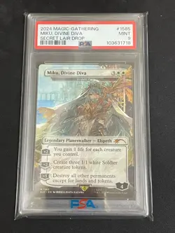 Miku, Divine Diva 2024 Magic the Gathering Secret Lair Drop PSA 9 #1585 - Image 1
