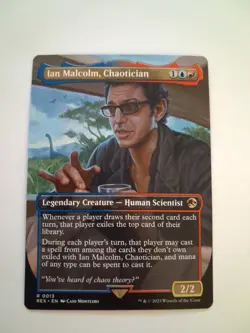 Ian Malcolm, Chaotician Borderless NM Jurassic World Magic the Gathering MTG - Image 1