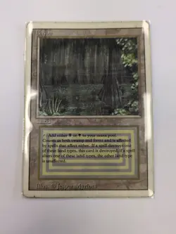 MTG Bayou Revised Edition Regular Rare HP/DMG - Image 1