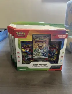(LOT OF 6 SEALED) Pokemon TCG First Partner Illustration Collection Box Series 1 - Image 1