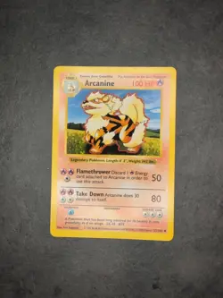 Pokemon TCG Arcanine Base Set, Shadowless Uncommon Card 23/102 - Image 1