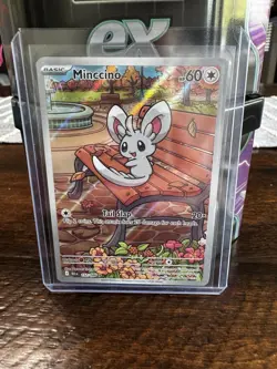 Pokemon Minccino 152/086 Sv: Black Bolt Illustration Rare Holo 60 HP Tail Slap - Image 1