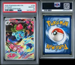2025 Pokemon Mega Evolution Ivysaur Illustration Rare #134/132 PSA 10 GEM MINT - Image 3