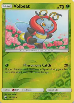 Volbeat 17/168 Uncommon Celestial Storm Pokemon Reverse Holo Heavily Played - Image 1