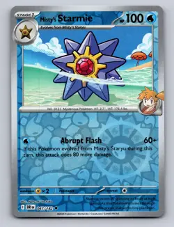 MISTY'S STARMIE 047/182 UC DESTINED RIVALS POKEMON REVERSE HOLO NM - Image 1