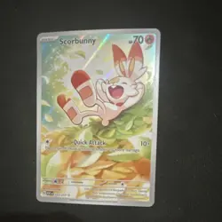 Scorbunny 225/217 Scarlet & Violet Holo Basic 70 HP Fire Pokemon TCG - Image 1