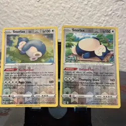 Pokemon TCG Snorlax reverse holos 131/185 And 143/196 - Image 1