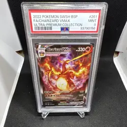 Pokemon PSA 9 2022 Charizard VMAX SWSH261 Holo Full Art Promo UPC - Image 3