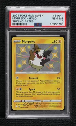 Shiny Holo - Morpeko Pokemon Sword & Shield Shining Fates Vault PSA 10 GEM MT - Image 1