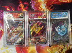 Pokemon 2021 Flareon Jolteon Vaporeon SWSH Premium Collection Promos Ace Graded! - Image 4