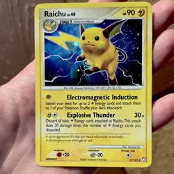 Pokemon TCG Raichu Reverse Holo Foil 15/123 Mysterious Treasures English LP/NM - Image 1