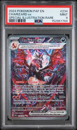 2024 POKEMON PAF EN-PALDEAN FATES SPECIAL ILLUSTRATION RARE CHARIZARD EX PSA 9 - Image 1