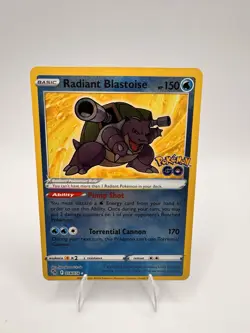Radiant Blastoise 018/078 Pokemon GO Holo - Image 1