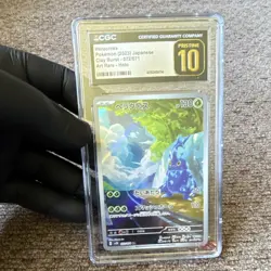 CGC Pristine 10 Pokemon Heracross 072/071 Sv2d Clay Burst Art Rare Holo JP - Image 3